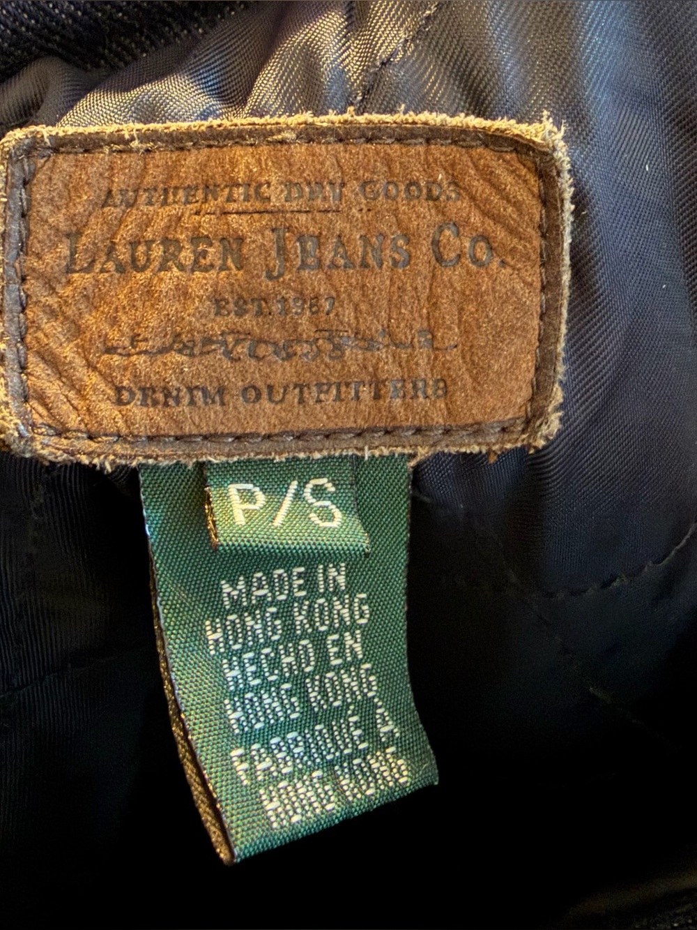 Vintage Lauren Jeans Co Denim Fully Lined Trucker Jacket - Size Small - Picture 6 of 7